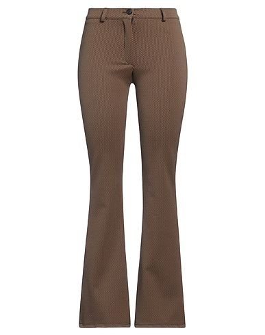 WHITE WISE Casual trouser Camel 57% Polyester, 36% Nylon, 7% Elastane
