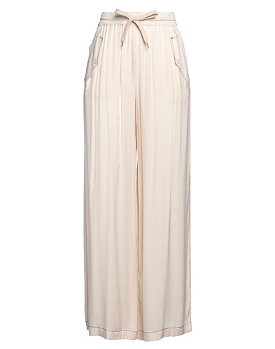 PINKO Casual trouser Ivory 100% Viscose, Polyester