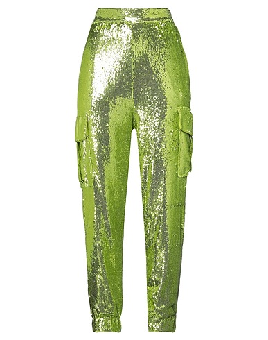 SIMONA CORSELLINI Casual trouser Light green 100% Viscose