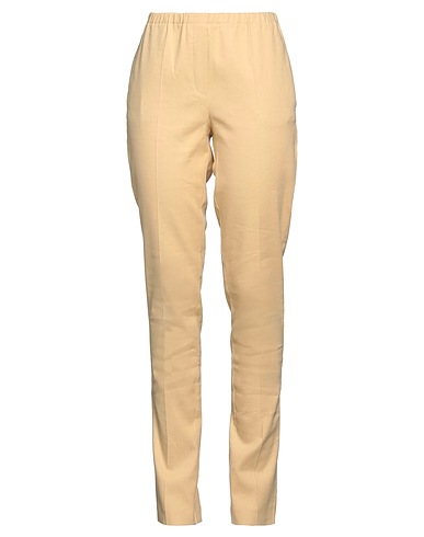 ALYSI Casual trouser Beige 56% Linen, 41% Viscose, 3% Elastane