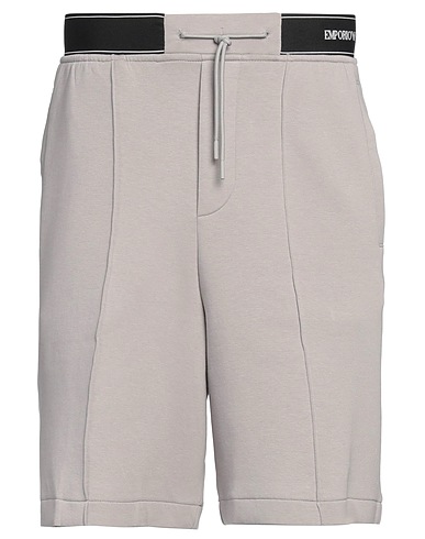 EMPORIO ARMANI Shorts & Bermuda Grey 76% Cotton, 18% Polyester, 6% Elastane, Polyamide