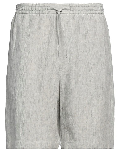 EMPORIO ARMANI Shorts & Bermuda Light grey 100% Linen