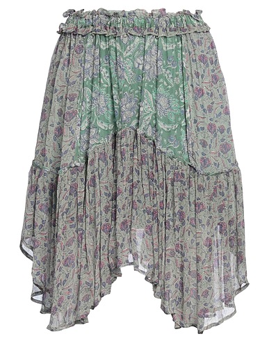 ANTIK BATIK Mini skirt Sage green 100% Viscose