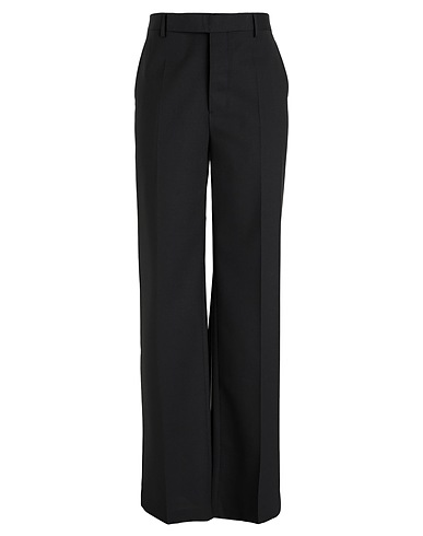 RICK OWENS Casual trouser Black 96% Virgin Wool, 4% Elastane, Buffalo Horn
