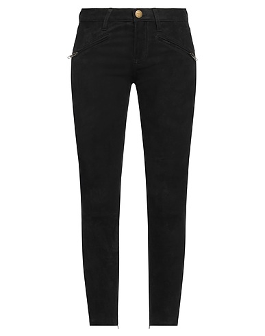 CURRENT/ELLIOTT Casual pants Black 100% Lambskin