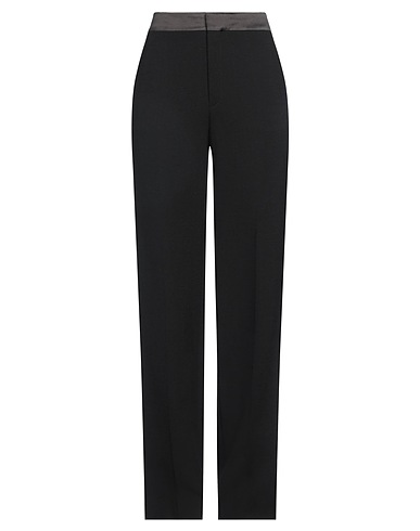CHLOÉ Pantalone Nero 100% Lana Vergine, Cotone, Seta