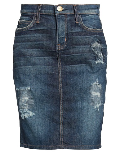 CURRENT/ELLIOTT Denim skirt Blue 92% Cotton, 6% Elastomultiester, 2% Elastane