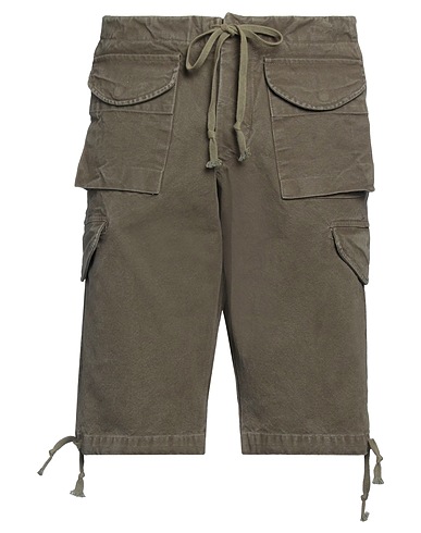 GREG LAUREN Shorts & Bermuda Military green 100% Cotton