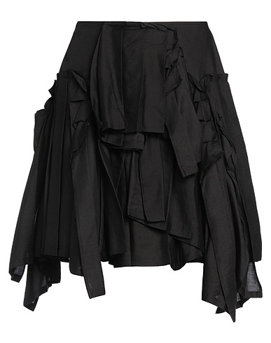 YOHJI YAMAMOTO Mini skirt Black 55% Cellulose, 45% Ramie