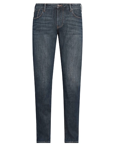 EMPORIO ARMANI Denim trousers Blue 99% Cotton, 1% Elastane