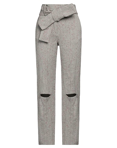MALLONI Pantalon Gris clair 57% Lin, 21% Viscose, 19% Polyamide, 3% Élasthanne