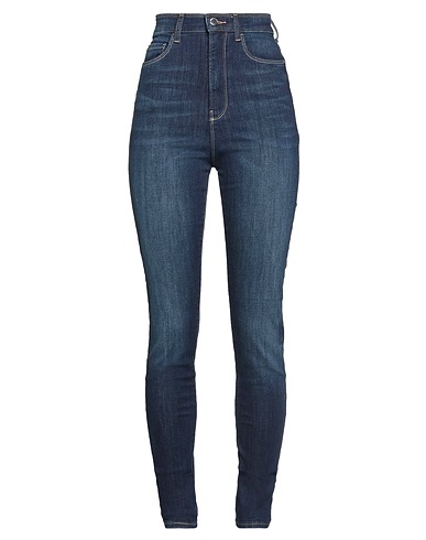 EMPORIO ARMANI Denim trousers Blue 83% Cotton, 15% Polyester, 2% Elastane