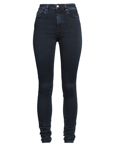 DIESEL Denim trousers Blue 87% Cotton, 9% Polyester, 4% Elastane, Cow leather