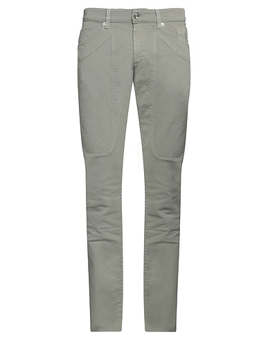 JECKERSON Denim pants Sage green 98% Cotton, 2% Elastane