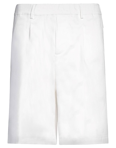 MESSAGERIE Shorts & Bermuda White 97% Cotton, 3% Elastane