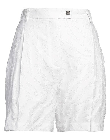 TELA Shorts & Bermuda White 40% Viscose, 35% Cotton, 12% Polyester, 11% Polyamide, 2% Other Fibres