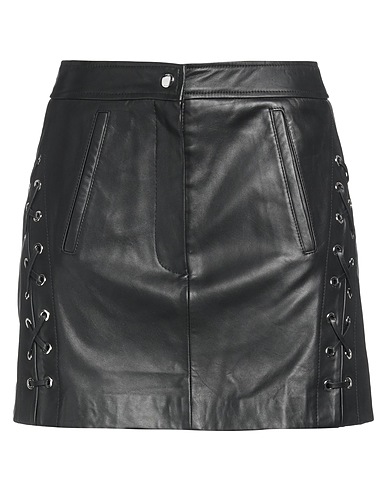 MAJE Mini skirt Black 100% Lambskin