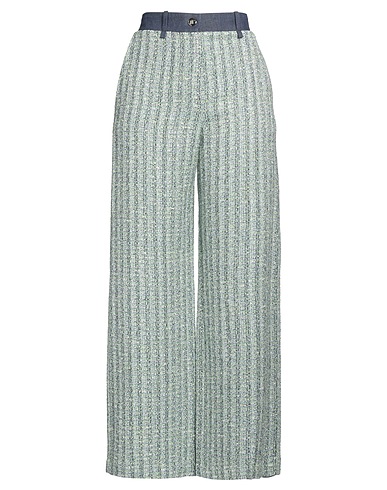 MAJE Casual trouser Light green 43% Cotton, 38% Viscose, 17% Synthetic fibers, 2% Metallic fiber