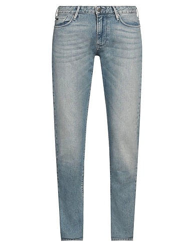 EMPORIO ARMANI Denim trousers Blue 99% Cotton, 1% Elastane