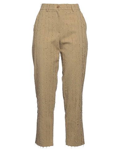 SKILLS & GENES Casual pants Khaki 67% Viscose, 33% Polyester