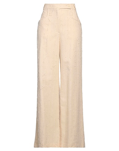 SKILLS & GENES Casual trouser Ivory 67% Viscose, 33% Polyester