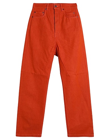 RICK OWENS BOTTOMWEAR Orange 100% Cotton