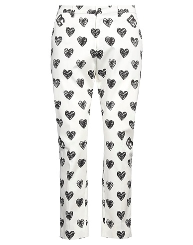 DOLCE&GABBANA Casual pants White 97% Cotton, 3% Elastane