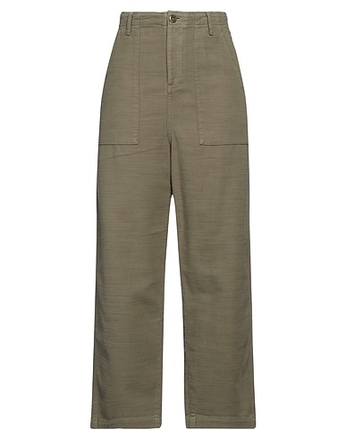 THE GREAT. Casual trouser Military green 100% Cotton