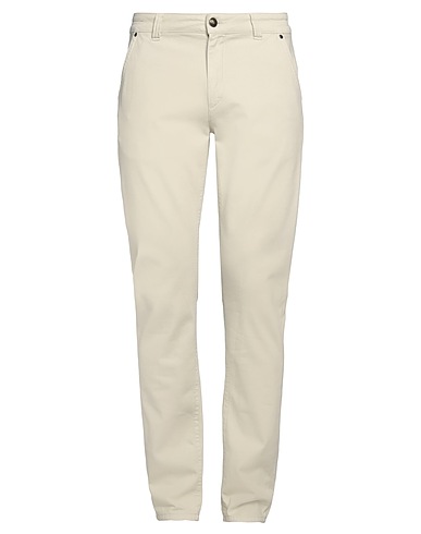 BARMAS Casual trouser Ivory 92% Cotton, 5% Cashmere, 3% Elastane