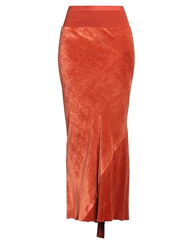 RICK OWENS Gonna lunga Ruggine 82% Viscosa, 18% Seta, Cotone