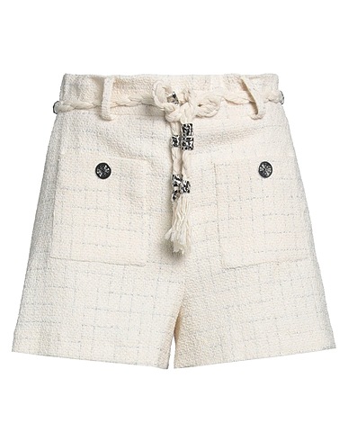 MAJE Shorts & Bermuda Ivory 57% Cotton, 39% Synthetic fibers, 3% Other Fibres, 1% Metallic fiber