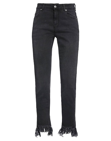 VICOLO Denim trousers Black 98% Cotton, 2% Elastane