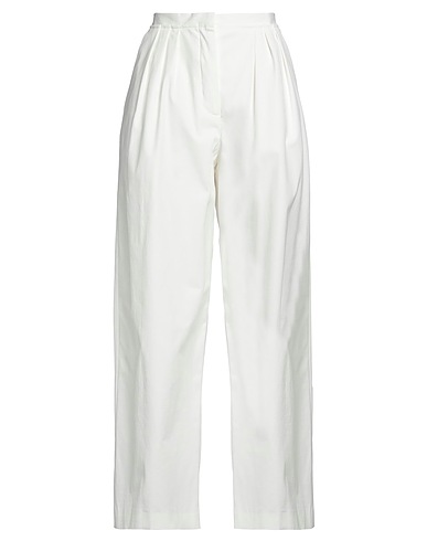 MAJE Casual trouser White 100% Cotton