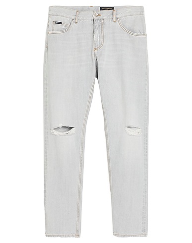 DOLCE&GABBANA Denim trousers Grey 100% Cotton