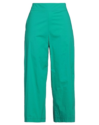 CARACTÈRE Casual trouser Green 97% Cotton, 3% Elastane