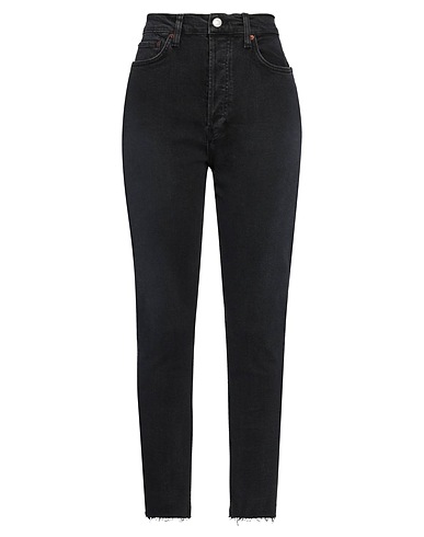 RE/DONE Denim trousers Black 98% Cotton, 2% Elastane