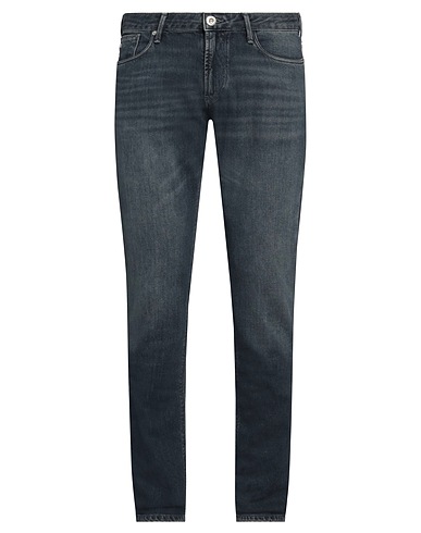 EMPORIO ARMANI Denim trousers Blue 96% Cotton, 4% Elastomultiester