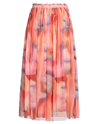 DIXIE Midi skirt Apricot 92% Polyester, 8% Elastane
