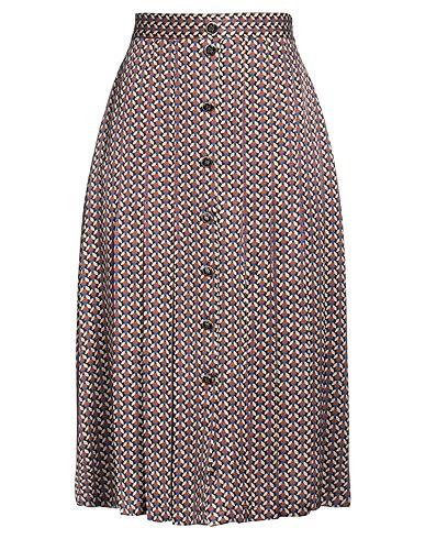 EMMA & GAIA Midi skirt Brown 100% Viscose