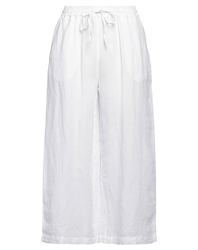 120% LINO Casual pants White 100% Linen
