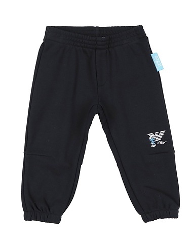 EMPORIO ARMANI Casual trouser X THE SMURFS Midnight blue 100% Cotton