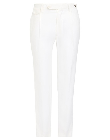 TAGLIATORE Casual trouser White 100% Linen