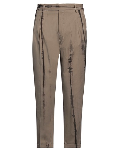 MESSAGERIE Casual pants Khaki 98% Cotton, 2% Elastane
