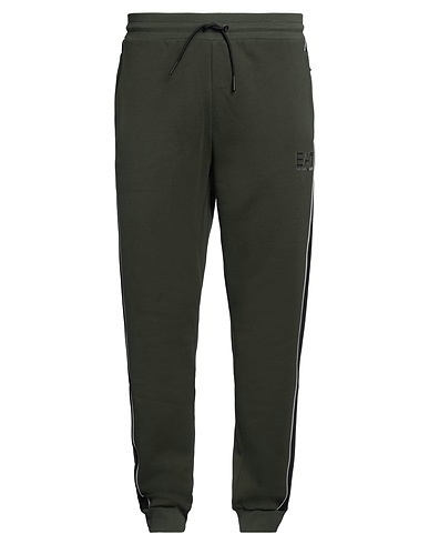 EA7 Pantalone Verde militare 85% Cotone, 15% Poliestere, Elastan