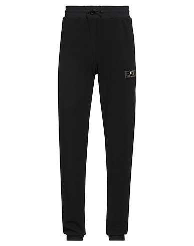 EA7 Pantalone Nero 94% Poliestere, 6% Elastan, Poliammide, Gomma