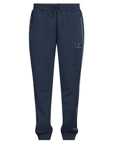EA7 Casual trouser Navy blue 77% Polyester, 17% Viscose, 6% Elastane