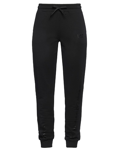 EA7 Pantalone Nero 96% Cotone, 4% Elastan