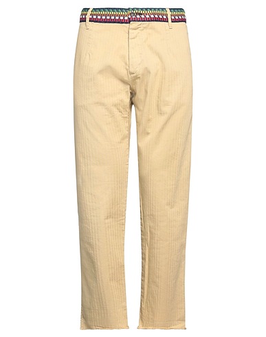 MAURIZIO MASSIMINO Casual pants Sand 98% Cotton, 2% Elastane