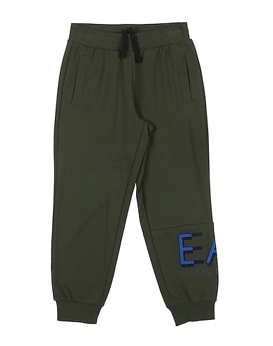 EA7 Pantalone Verde militare 100% Cotone, Elastan
