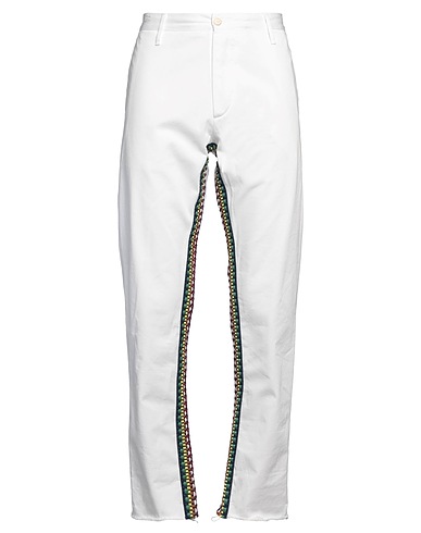 MAURIZIO MASSIMINO Casual trouser White 100% Cotton